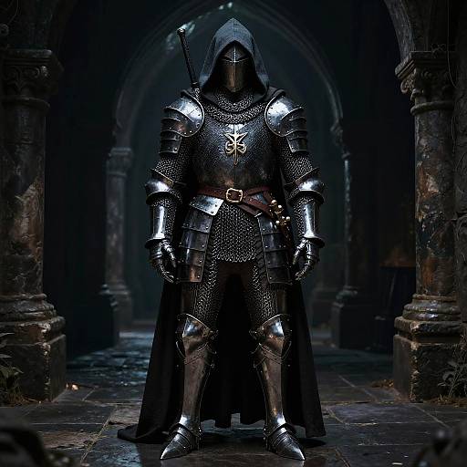 Dark Hooded Rogue in Chainmail