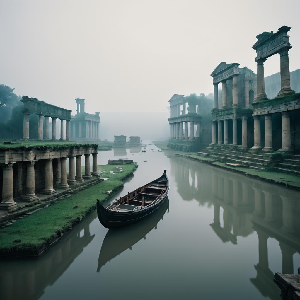 Misty River with Roman Ruins Cinematography