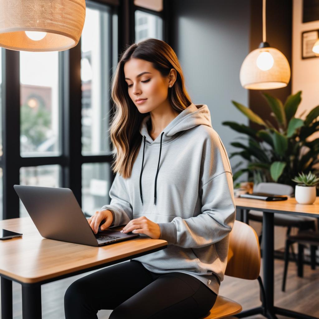 Cozy Co-Working: Tech-Savvy Athleisure Style