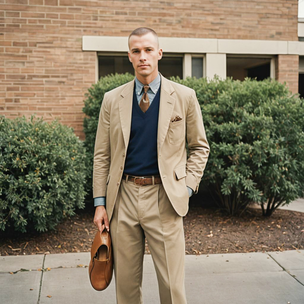 Elegant Athletic Man in Classic Attire