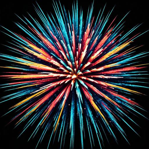 Vibrant Abstract Fireworks Explosion Artwork