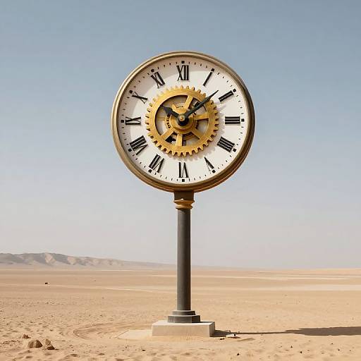 Surreal Desert Clock Tower