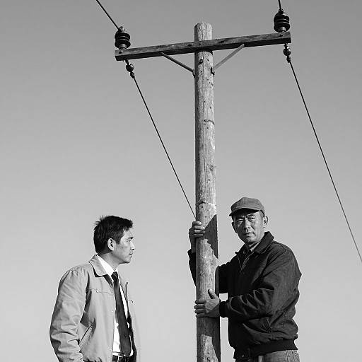 Captivating Black and White Street Scene