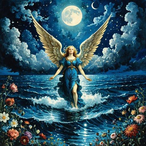 Celestial Angel in Retro Sci-Fi Fantasy