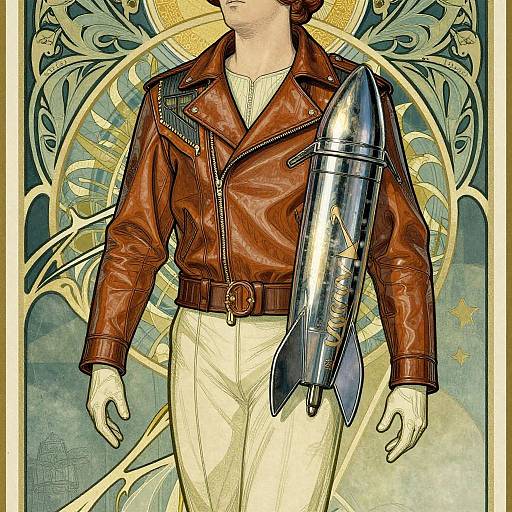 Art Nouveau Disney Rocketeer Poster