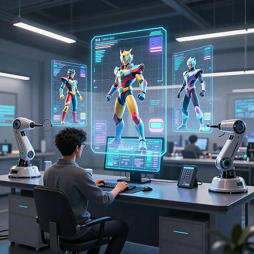 Futuristic AI Hero Design Workshop