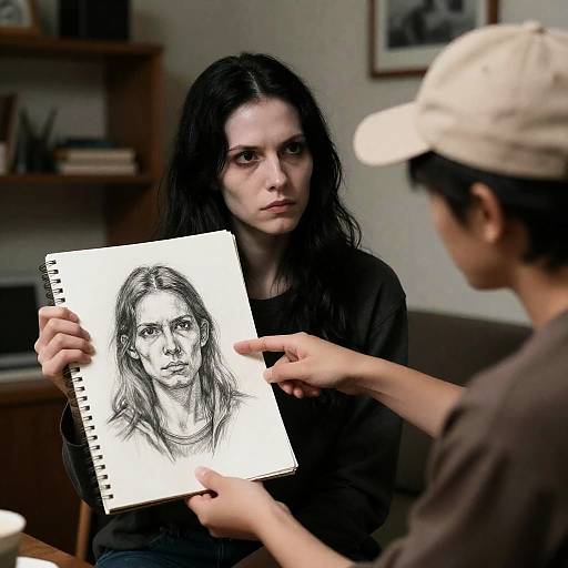 Intense Moments in a Dimly Lit Room