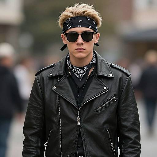 Cool Leather Jacket Male Portrait