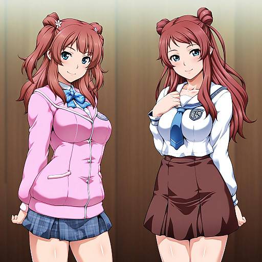 Illustration of Hanami saki, gakuen idolmaster in the style of Ootsuki wataru