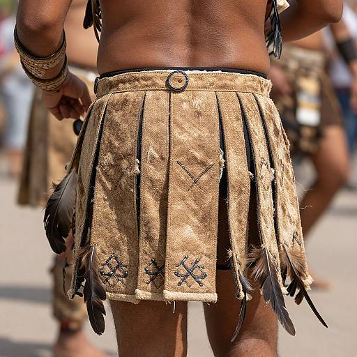Close-Up of Tribal Feather Costume