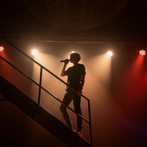 Dark Industrial Theater Performer in Spotlight