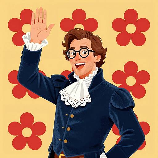 Stylish Man with Velvet Jacket Illustration