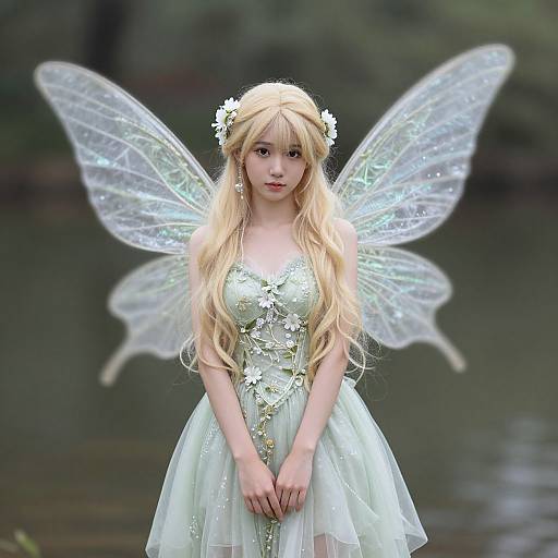 Tinkerbell Inspired Water Fairy Portrait