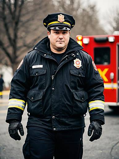 Plus-Size Fire Captain Portrait