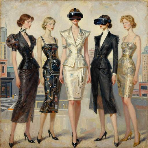 Futuristic Vintage Metaverse Couture Art