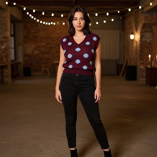 Stylish Woman in Vintage Warehouse