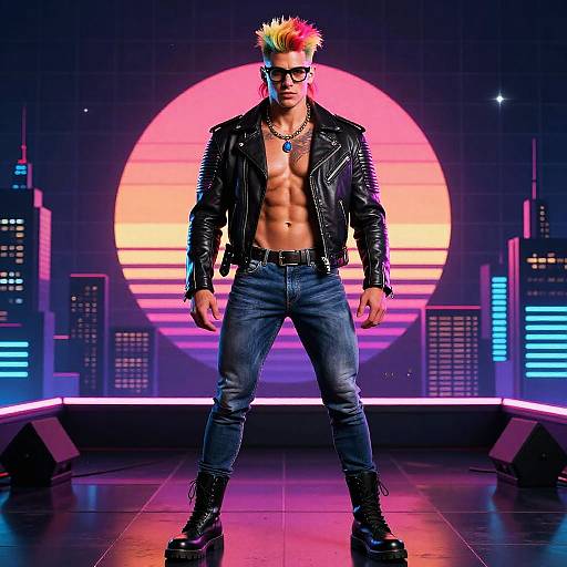 Retro Synthwave Charismatic DJ