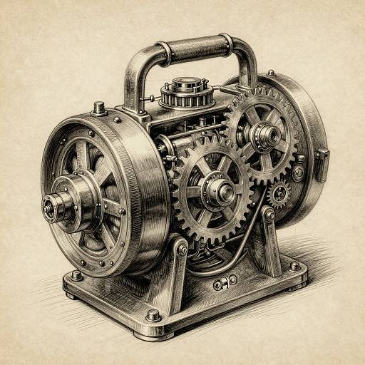 Steampunk Mechanical Device Sketch