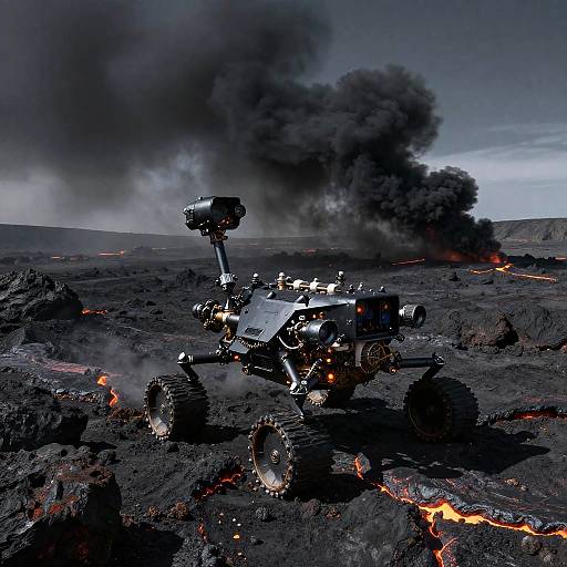 Venera Maxima Rover on Volcanic Venus