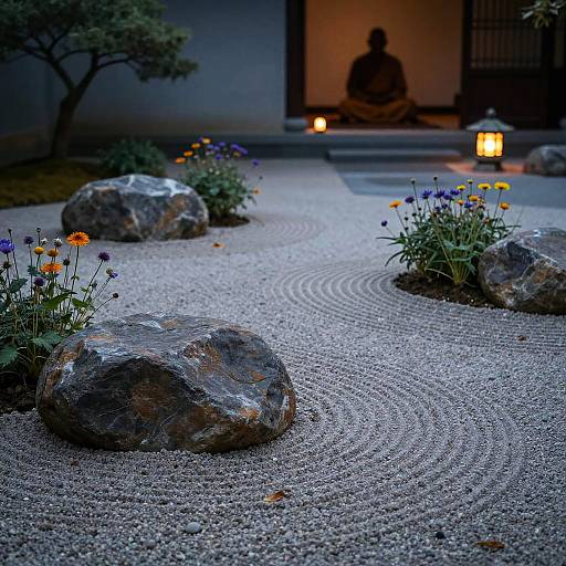 Tranquil Zen Rock Garden Scene
