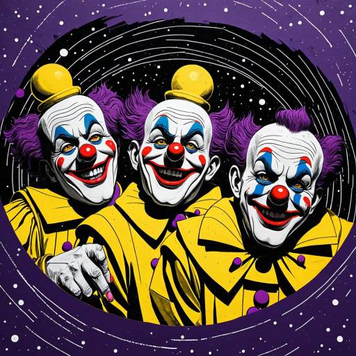 Expressionist Clowns in Cosmic Space