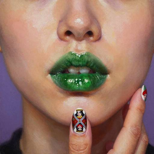 4K Glossy Oil Painting of Asian Man