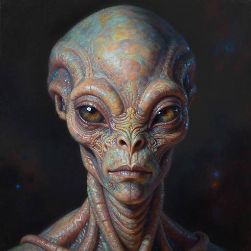 Hyper-Realistic Alien Portrait