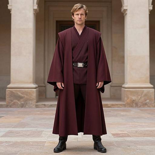 Jedi Costume Man by Building