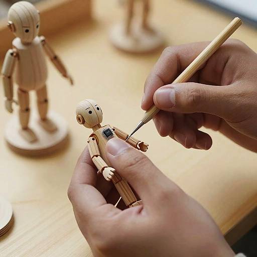 AI Hands Crafting Tech-Infused Puppets