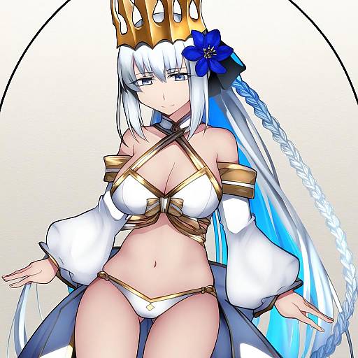 Illustration of Morgan le fay (water princess) (fate), fate/grand order in the style of Aoshima