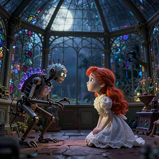 Moonlit Victorian Greenhouse Mystery