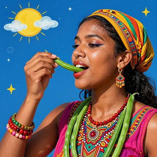 Playful Defiance in Vibrant Hues