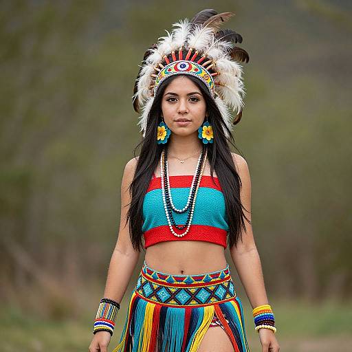 Colorful Waka Waka Dance Portrait