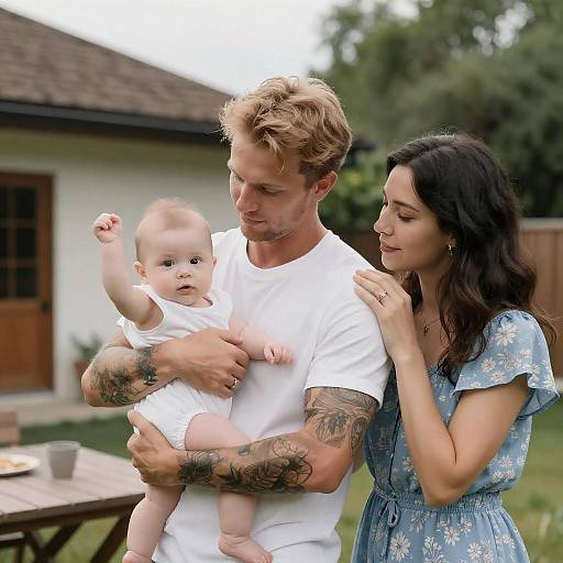 Family Portrait in Outdoor Setting
