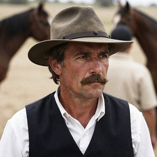 Rugged Cowboy in a Western Landscape