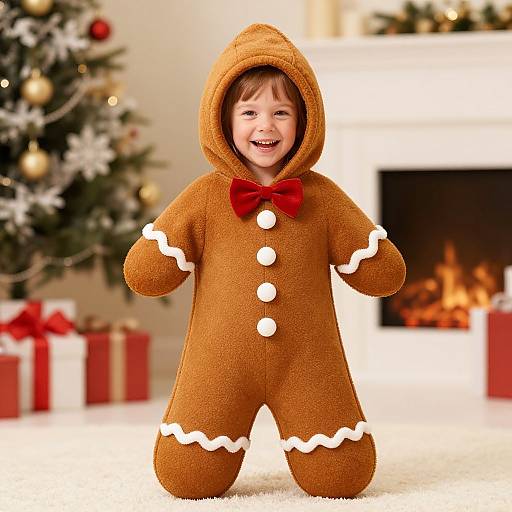 Child's Gingerbread Xmas Costume