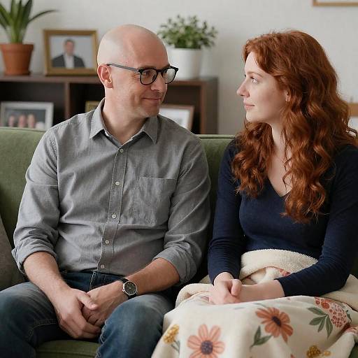 Candid Moment in a Cozy Living Room