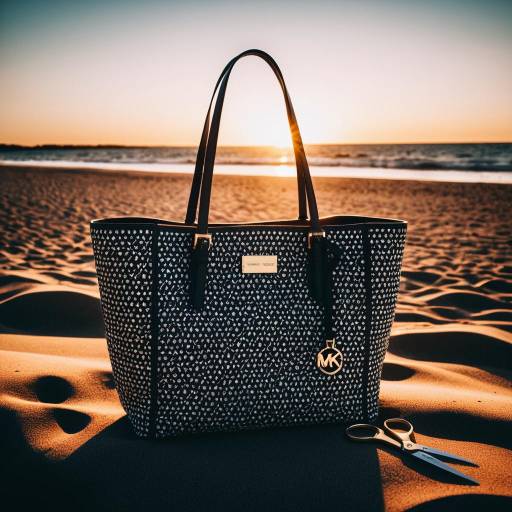 Michael Kors Tote Bag on Beach at Sunset