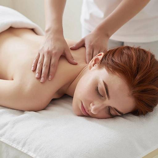 Serene Massage Scene with Young Woman