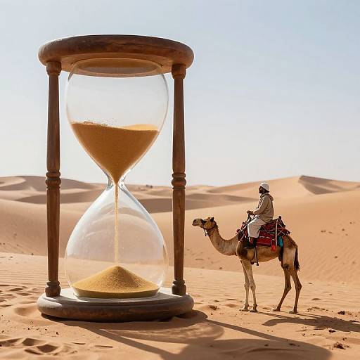 Traveler and Colossal Desert Hourglass