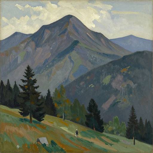 Zsögödi Nagy Imre Mountain Scene 1928