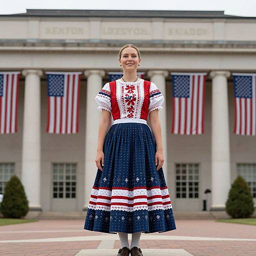 American Woman in Traditional Dress