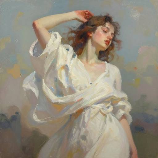 Impressionistic Disrobing in Dreamy Palette