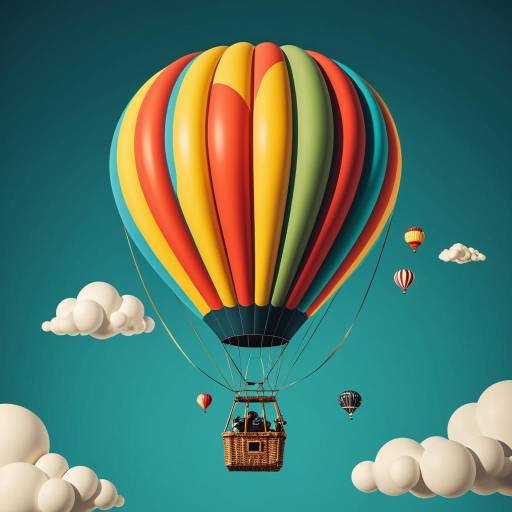 Whimsical Hot Air Balloon in Zero Gravity Whimsical Hot Air Balloon in Zero Gravity