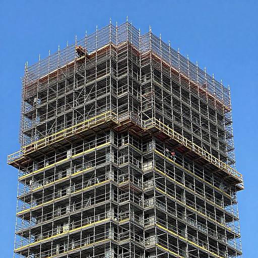 High-Rise Construction Scaffolding Detail