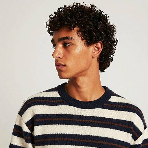 Curly Mohawk Fashion Editorial Portrait