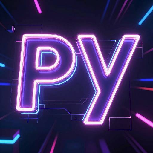 Neon Cyberpunk Psy Letter Design