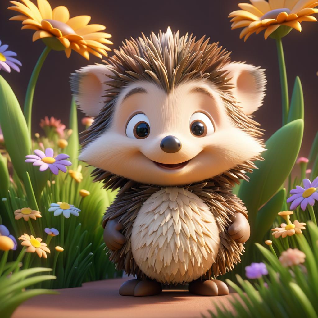 Adorable Hedgehog 3D Concept Art