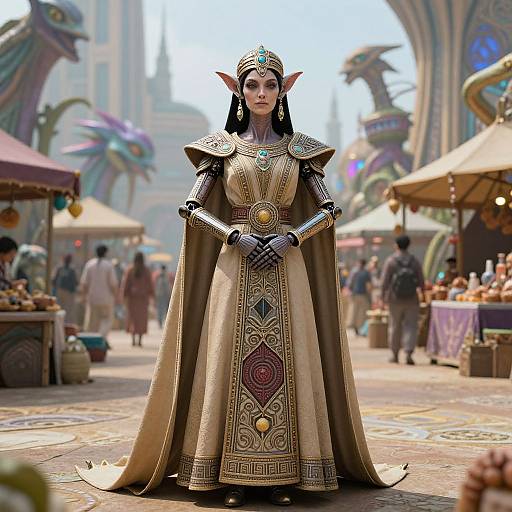 Thri-kreen Diplomat in Alien Market