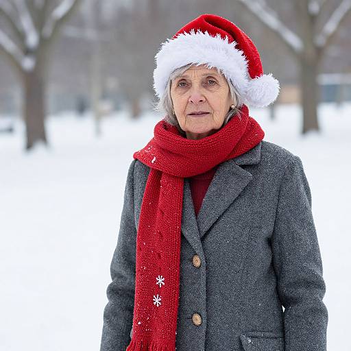 Winter Birthday Outfit for Elderly Woman